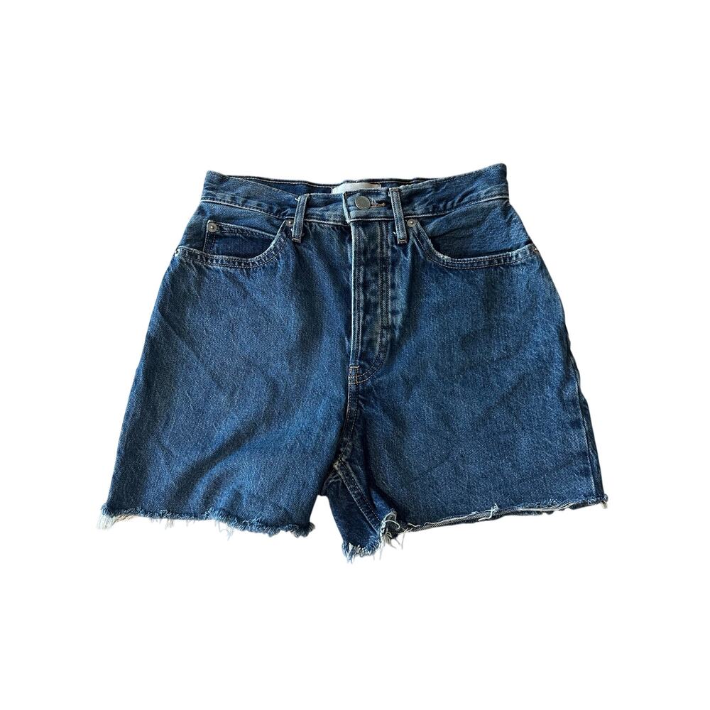 Everlane The Rigid Way High Jean Short Indigo Blue 25